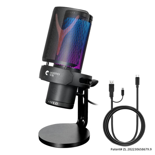 Yanmai GM7 USB Gaming Laptop Microphone with RGB Light -  by Yanmai | Online Shopping UK | buy2fix
