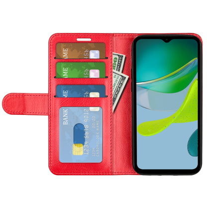 For Motorola Moto E13 R64 Texture Horizontal Flip Leather Phone Case(Red) - Motorola Cases by buy2fix | Online Shopping UK | buy2fix