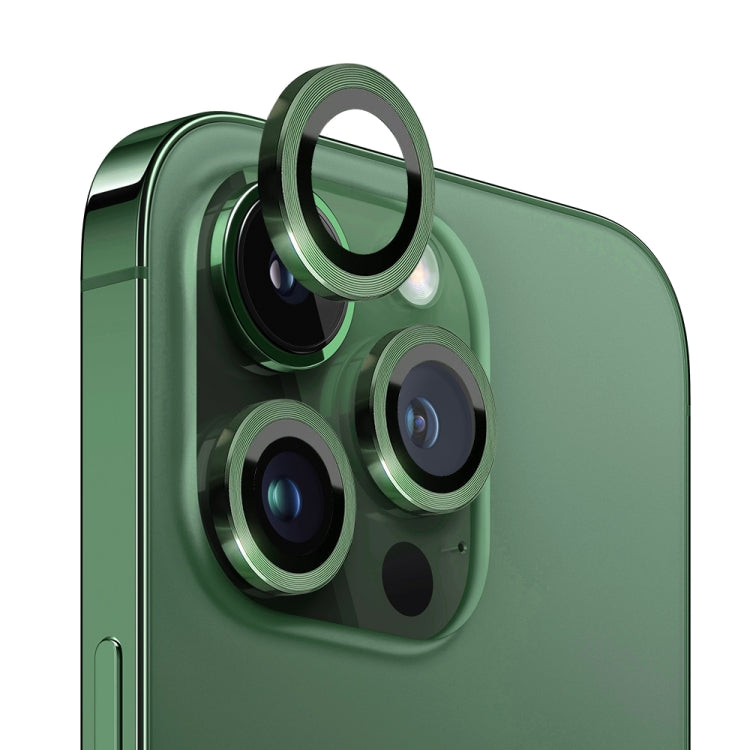 For iPhone 13 Pro / 13 Pro Max NORTHJO Camera Lens Protector Tempered Glass CD Vein Metal Ring Film(Green) - iPhone 13 Pro Max Tempered Glass by NORTHJO | Online Shopping UK | buy2fix