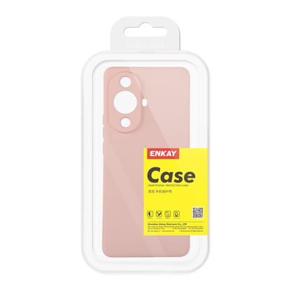 For Huawei Nova 11 ENKAY Liquid Silicone Phone Case with Tempered Glass Film(Light Green) - Huawei Cases by ENKAY | Online Shopping UK | buy2fix