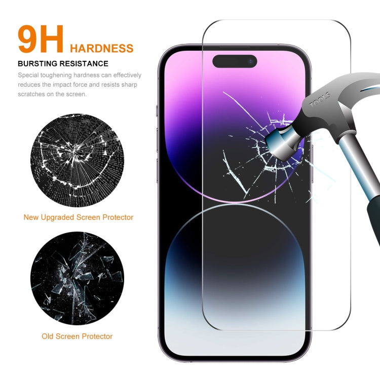 For iPhone 15 Pro Max 10pcs ENKAY 0.26mm 9H 2.5D High Aluminum-silicon Tempered Glass Film - iPhone 15 Pro Max Tempered Glass by ENKAY | Online Shopping UK | buy2fix