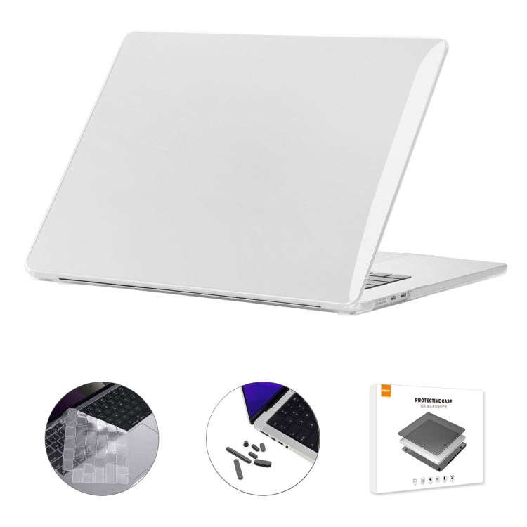 For MacBook Air 15.3 A2941 ENKAY EU Version 3 in 1 Crystal Protective Case with TPU Keyboard Film & Anti-dust Plugs(Transparent) - MacBook Air Cases by ENKAY | Online Shopping UK | buy2fix