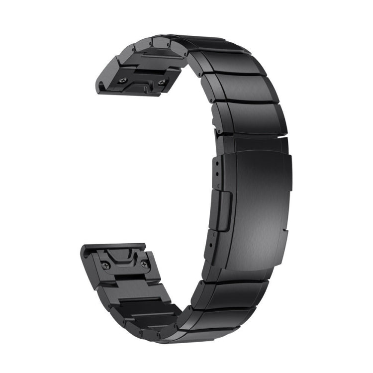 For Garmin Fenix 7 Sapphire Solar 22mm Titanium Alloy Quick Release Watch Band(Black) - Watch Bands by buy2fix | Online Shopping UK | buy2fix