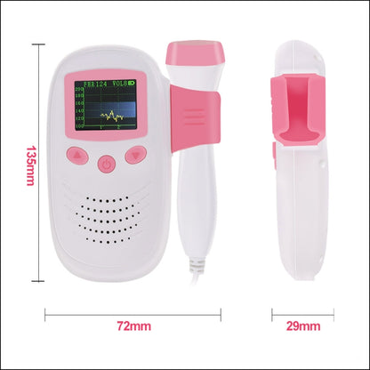 RZ-100S9 LED Fetal Doppler Ultrasound Sound Baby Heartbeat Detector Monitor Digital Prenatal Pocket Fetal Doppler Stethoscope - Heart Rate Monitoring by buy2fix | Online Shopping UK | buy2fix