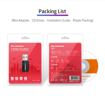 COMFAST CF-812AC 1300 Mbps Dual Band Mini USB WiFi Adapter - Computer & Networking by COMFAST | Online Shopping UK | buy2fix