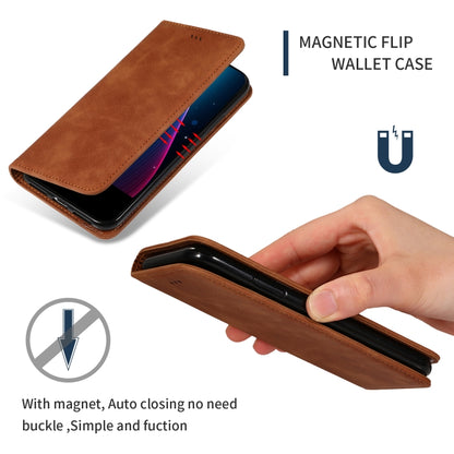 For iPhone 11 Retro Skin Feel Business Magnetic Horizontal Flip Leather Case (Brown) - iPhone 11 Cases by buy2fix | Online Shopping UK | buy2fix
