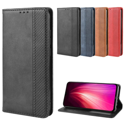 For Xiaomi Redmi Note 8 Magnetic Buckle Retro Crazy Horse Texture Horizontal Flip Leather Case  , with Holder & Card Slots & Photo Frame(Black) - Xiaomi Cases by buy2fix | Online Shopping UK | buy2fix