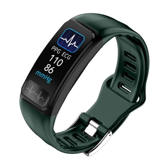 P12 0.96inch TFT Color Screen Smart Watch IP67 Waterproof,Support Call Reminder /Heart Rate Monitoring/Blood Pressure Monitoring/ECG Monitoring(Green) - Smart Wear by buy2fix | Online Shopping UK | buy2fix
