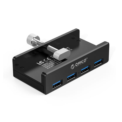 ORICO  MH4PU-P Aluminum Alloy 4 Ports USB3.0 Clip-type HUB(Black) - USB 3.0 HUB by ORICO | Online Shopping UK | buy2fix