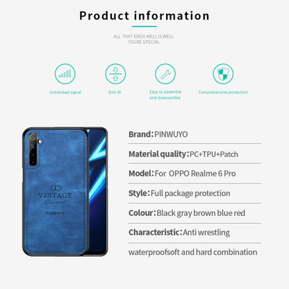 For OPPO Realme 6 Pro PINWUYO Zun Series PC + TPU + Skin Waterproof And Anti-fall All-inclusive Protective Shell(Blue) - Realme Cases by PINWUYO | Online Shopping UK | buy2fix