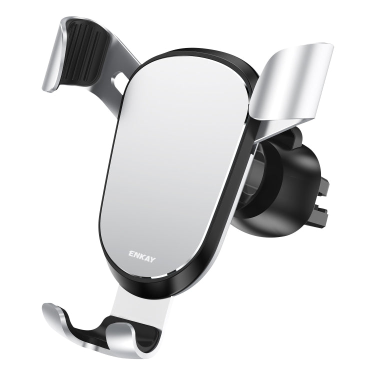 ENKAY ENK-CM101 Automatic Induction Gravity Car Mount Rotation Car Air Vent Mount Phone Holder(Silver) - Car Holders by ENKAY | Online Shopping UK | buy2fix