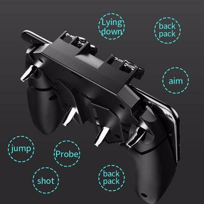 MeMo AK66 Six Fingers Metal Trigger Press Shooting Controller Gamepad Joystick - Controller Gamepad by MeMo | Online Shopping UK | buy2fix