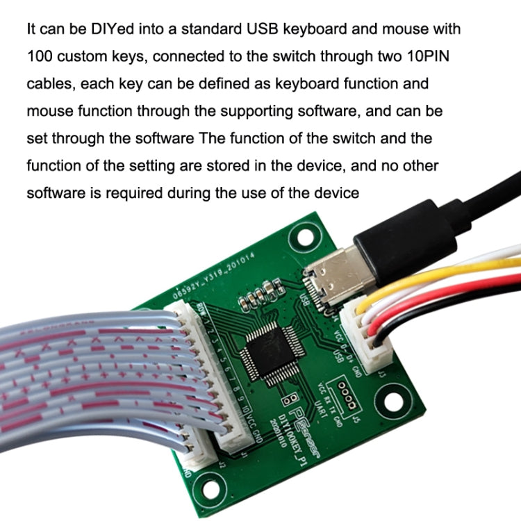 Pcsensor 100-Key Touch Switch Module Custom Keyboard And Mouse Test Development Board, Style:DIY - Other by Pcsensor | Online Shopping UK | buy2fix