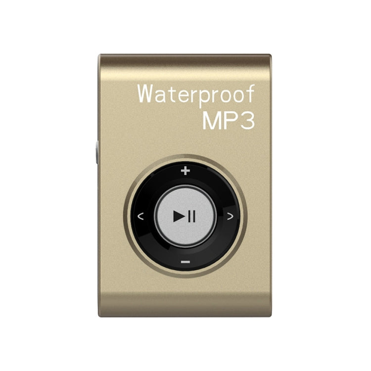 C26 IPX8 Waterproof Swimming Diving Sports MP3 Music Player with Clip & Earphone, Support FM, Memory:8GB(Gold) - Consumer Electronics by buy2fix | Online Shopping UK | buy2fix