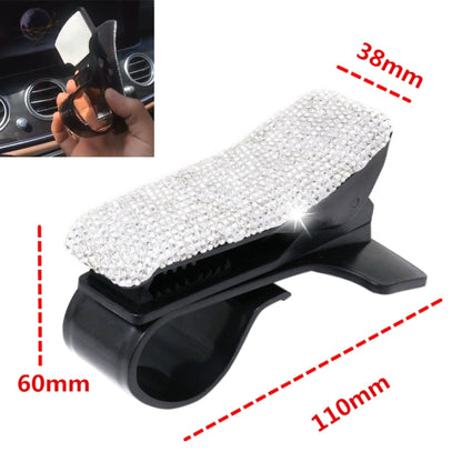 Diamond Car Phone Holder 360 Degree Rotating Creative Car Dashboard Mobile Holders(White) - Car Holders by buy2fix | Online Shopping UK | buy2fix