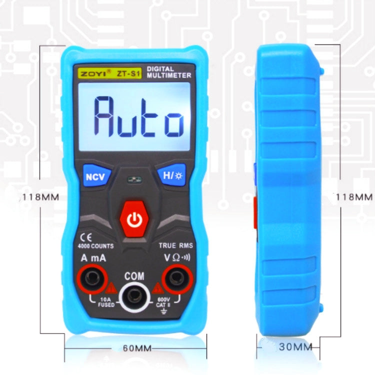 ZOYI ZT-S1 Intelligent Digital Multimeter Automatic Capacitance Ammeter(Blue Standard) - Consumer Electronics by buy2fix | Online Shopping UK | buy2fix