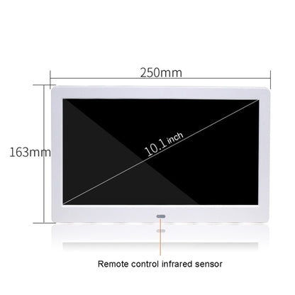 DPF-106 10.1 inch Digital Photo Frame LED Video Advertising Machine, Plug:EU Plug(White) - Consumer Electronics by buy2fix | Online Shopping UK | buy2fix