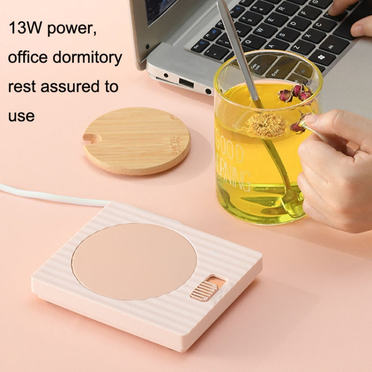 Home USB Constant Temperature Cup Mat Heat Thermos Coaster, Style:With Adapter(Lemon Yellow) - Consumer Electronics by buy2fix | Online Shopping UK | buy2fix