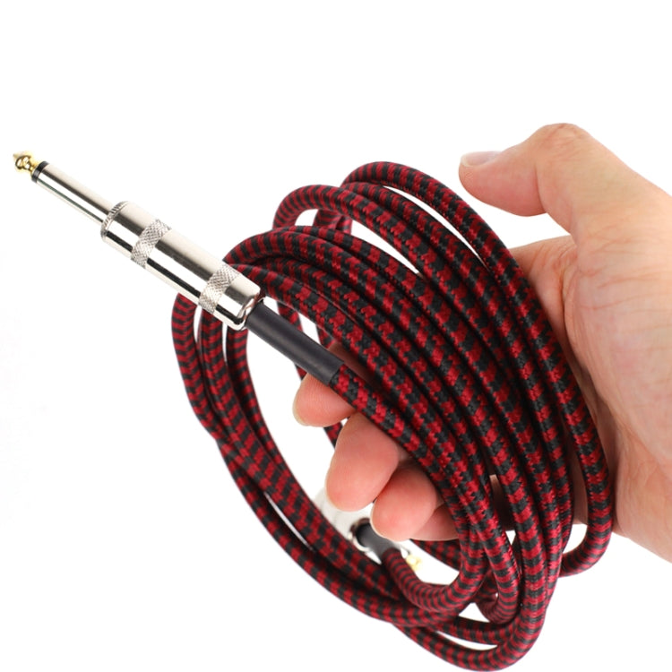 Guitar Connection Wire Folk Bass Performance Noise Reduction Elbow Audio Guitar Wire, Size:1m(Red Black) - Consumer Electronics by buy2fix | Online Shopping UK | buy2fix