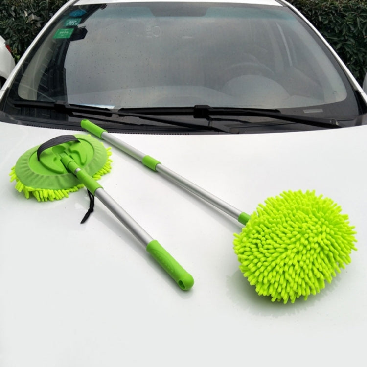 2 PCS Aluminum Alloy Three-section Telescopic Rod Car Wash Cleaning Brush Dusting Tool Dust Mop - Car washing supplies by buy2fix | Online Shopping UK | buy2fix