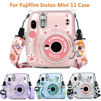For Fujifilm Instax Mini 11  5sets Storage Case + Shoulder Strap + Sticker 3 In 1 Set(Set 7) - Camera Accessories by buy2fix | Online Shopping UK | buy2fix