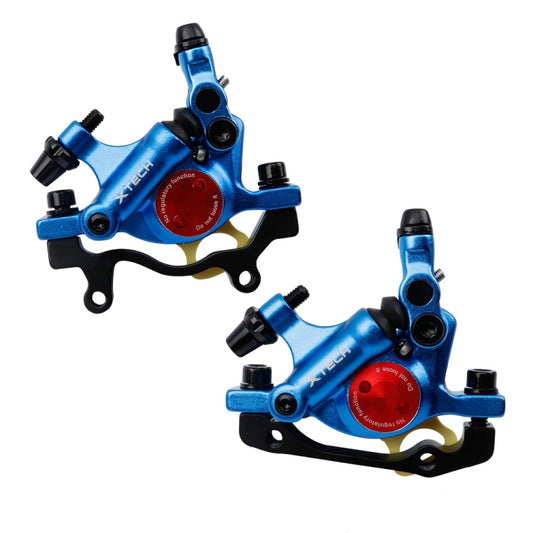 ZOOM HB100 Mountain Bike Hydraulic Brake Caliper Folding Bike Cable Pull Hydraulic Disc Brake Caliper, Style:Front and Rear(Blue) - Outdoor & Sports by Zoom | Online Shopping UK | buy2fix