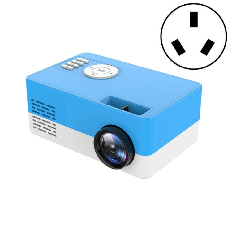 S261/J16 Home Mini HD 1080P Portable LED Projector, Support TF Card / AV / U Disk, Plug Specification:AU Plug(Blue White) - Consumer Electronics by buy2fix | Online Shopping UK | buy2fix