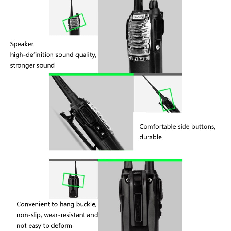 Baofeng UV-8D 8W High-power Dual-transmit Button Multifunctional Walkie-talkie, Plug Specifications:AU Plug - Handheld Walkie Talkie by Baofeng | Online Shopping UK | buy2fix