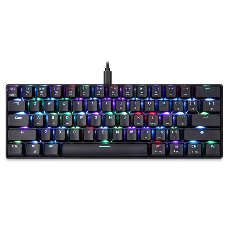 MOTOSPEED CK61 61 Keys  Wired Mechanical Keyboard RGB Backlight with 14 Lighting Effects, Cable Length: 1.5m, Colour: Red Shaft - Wired Keyboard by MOTOSPEED | Online Shopping UK | buy2fix