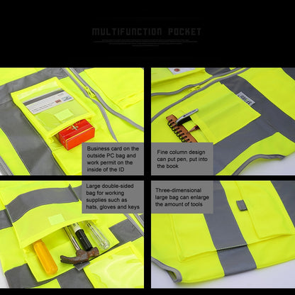 Multi-pockets Safety Vest Reflective Workwear Clothing, Size:XL-Chest 124cm(Black) - Reflective Safety Clothing by buy2fix | Online Shopping UK | buy2fix