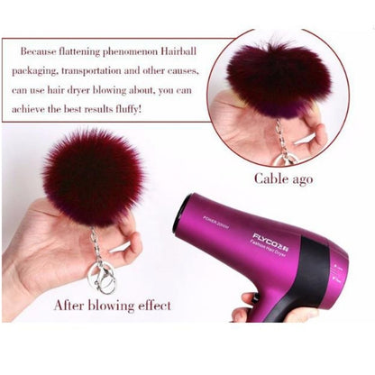 Simple Key Chain Fur Ball Pompon Keychain Pompom Artificial Rabbit Fur Animal Keychains for Woman Car Bag Key Rings - Key Rings by buy2fix | Online Shopping UK | buy2fix