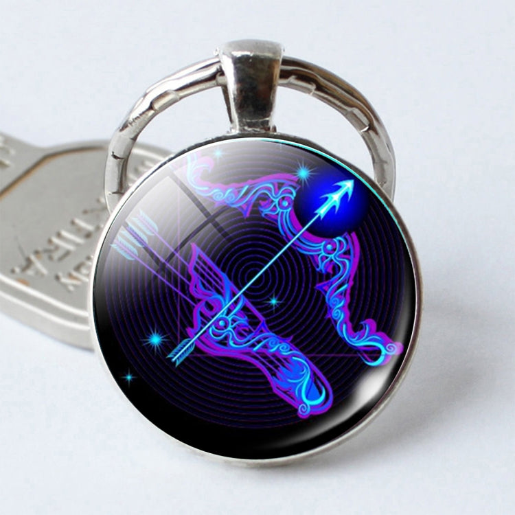 Zodiac Sign Keychain 12 Constellation Pendant Single Face Keyring - Key Rings by buy2fix | Online Shopping UK | buy2fix