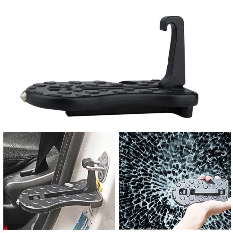 Car Doorstep Vehicle Rooftop Roof Rack Assistance Easy Install The Door Step Hooked On Car Truck SUV Portable Safety Hammer - In Car by buy2fix | Online Shopping UK | buy2fix