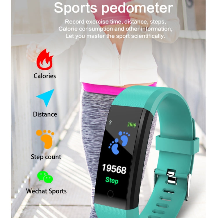 ID115 Plus Smart Bracelet Fitness Heart Rate Monitor Blood Pressure Pedometer Health Running Sports SmartWatch for IOS Android(blue) - Smart Wear by buy2fix | Online Shopping UK | buy2fix