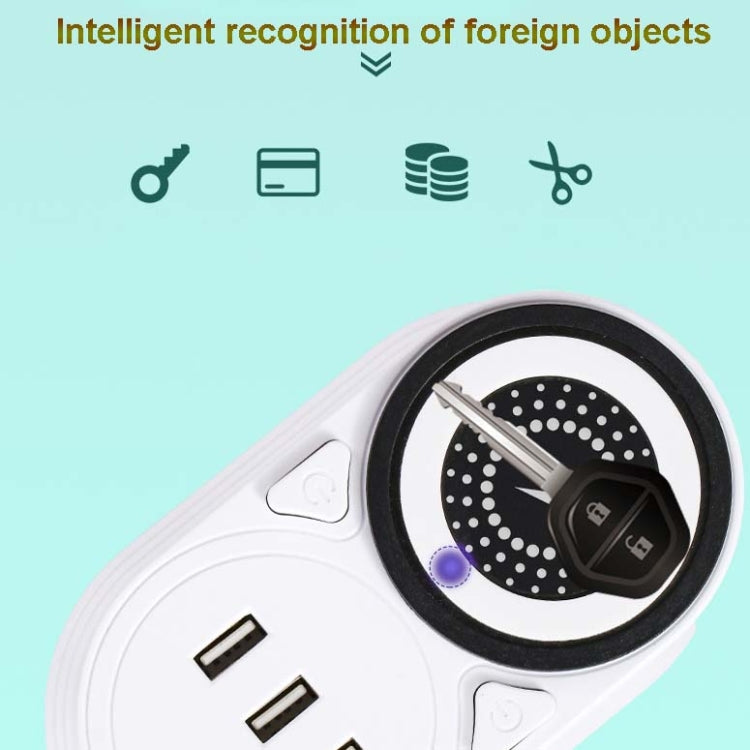 Mobile Phone Wireless Charging Socket Creative Smart USB Power Strip Multi-Function Desktop Vertical Power Strip, CN Plug, Specification: 3 Meters, Style:2 Layer(White) - Consumer Electronics by buy2fix | Online Shopping UK | buy2fix