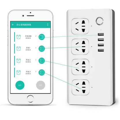 Home Office Wifi Mobile Phone Remote Control Timer Switch Voice Control Power Strip, Line length: 1.5m(UK Plug) - Consumer Electronics by buy2fix | Online Shopping UK | buy2fix