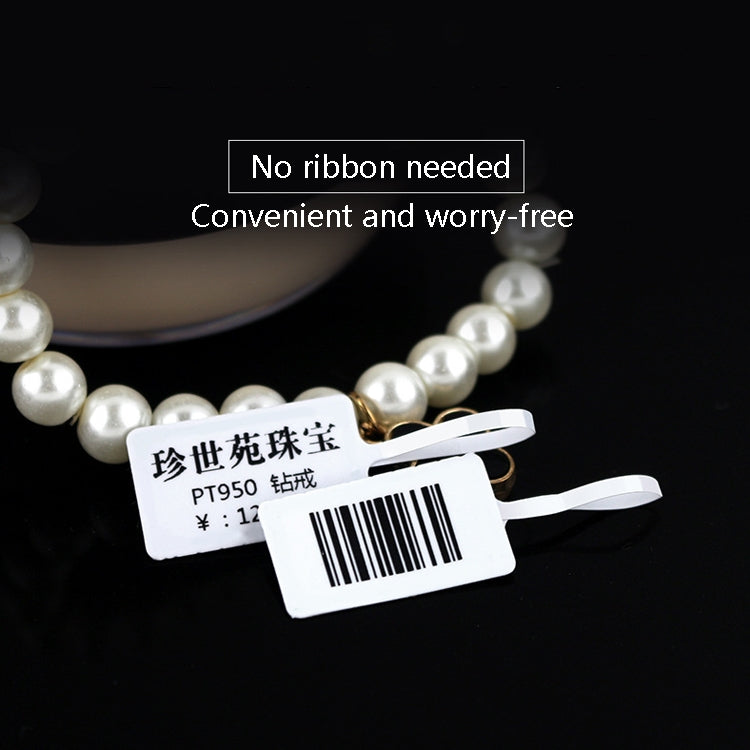 2 PCS Jewelry Tag Price Label Thermal Adhesive Label Paper for NIIMBOT B11 / B3S, Size: Hanging Hole 2 White 200 Sheets - Consumer Electronics by buy2fix | Online Shopping UK | buy2fix