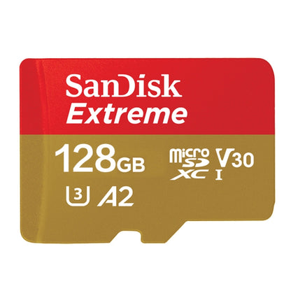 SanDisk U3 High-Speed Micro SD Card  TF Card Memory Card for GoPro Sports Camera, Drone, Monitoring 128GB(A2), Colour: Gold Card - Micro SD Card by SanDisk | Online Shopping UK | buy2fix