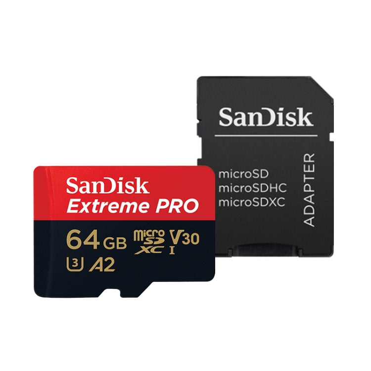 SanDisk U3 High-Speed Micro SD Card  TF Card Memory Card for GoPro Sports Camera, Drone, Monitoring 64GB(A2), Colour: Black Card - Micro SD Card by SanDisk | Online Shopping UK | buy2fix