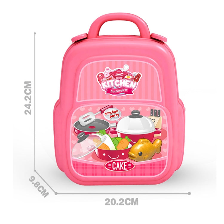 Educational Toys Children Simulation Pretend Play House Toys Kit Backpack(Kitchen) - Pretend Play Toys by buy2fix | Online Shopping UK | buy2fix