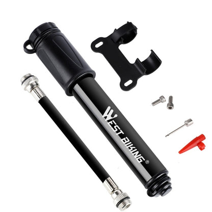 West Biking Bicycle High Pressure Pump Mini Portable Basketball Inflator With Hose(Black) - In Car by West Biking | Online Shopping UK | buy2fix