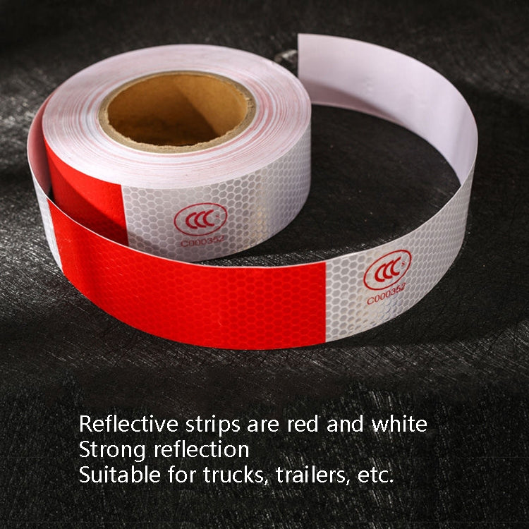 Red And White Car Reflective Film Annual Inspection Of The Car Body Stickers Road Reflective Barlights, Specification: Single Chip (100 PCS) - Reflective Material by buy2fix | Online Shopping UK | buy2fix