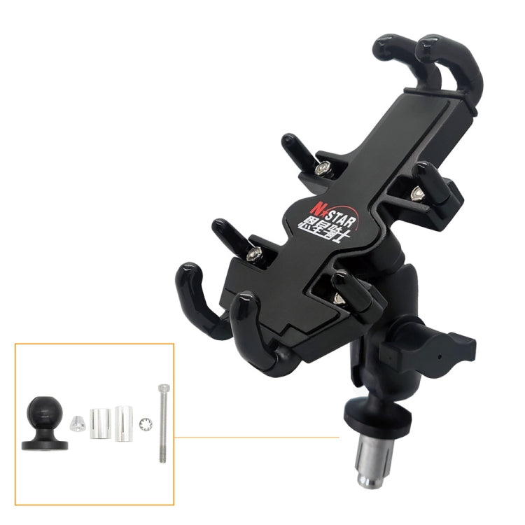 N-STAR NJN001 Motorcycle Bicycle Compatible Mobile Phone Bracket Aluminum Accessories Riding Equipment(With Expansion Head) - Holders by N-STAR | Online Shopping UK | buy2fix