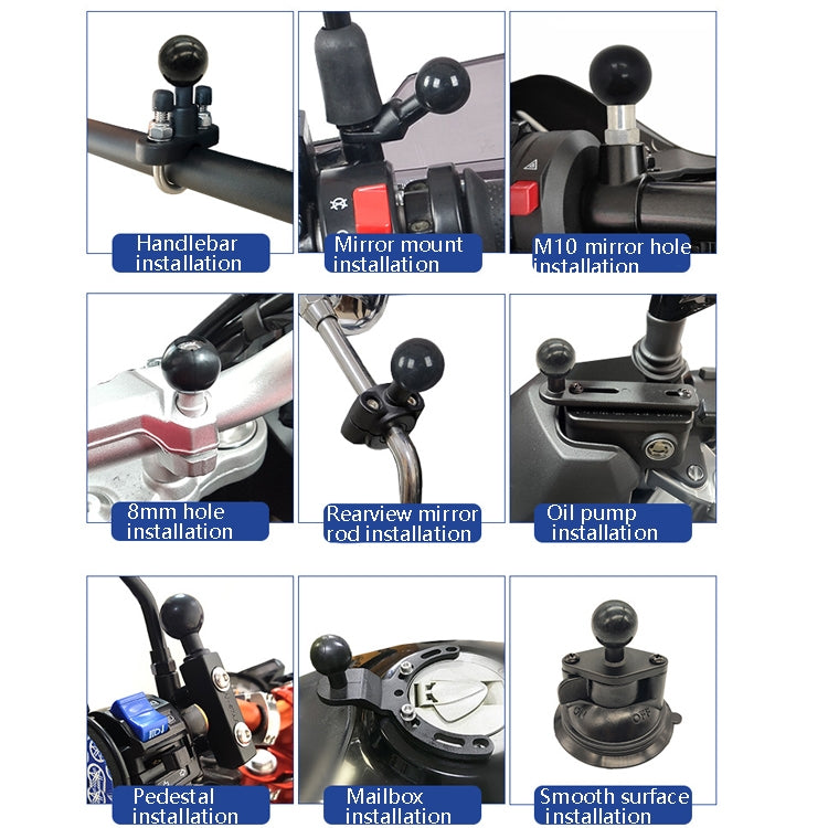 N-STAR Motorcycle Bicycle Composite Version Of Mobile Phone Bracket Multifunctional Accessories Lightweight Riding Equipment(Thin Rod Ball Head) - Holders by N-STAR | Online Shopping UK | buy2fix