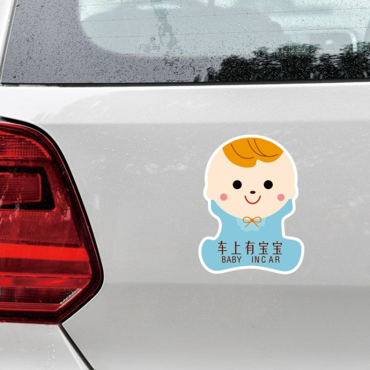 10 PCS There Is A Baby In The Car Stickers Warning Stickers Style: CT203 Baby P Girl Triangle Magnetic Stickers - Warning Sticker by buy2fix | Online Shopping UK | buy2fix