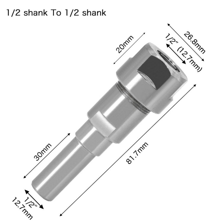 1/2mm To 1/2mm Engraving Trimming Machine Extension Pole Converter - Others by buy2fix | Online Shopping UK | buy2fix