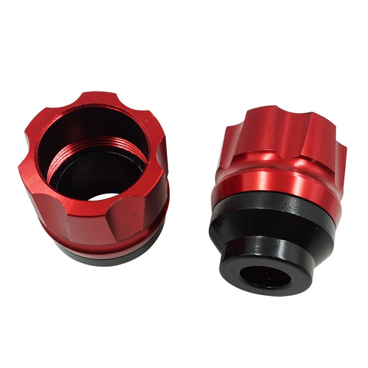 2 Pairs Motorcycle Modified Accessories Anti-Drop Cup CNC Aluminum Alloy Anti-Collision And Shock Absorbing Front Fork Cup(Red) - Protective Gear by buy2fix | Online Shopping UK | buy2fix