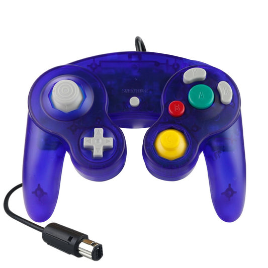 5 PCS Single Point Vibrating Controller Wired Game Controller For Nintendo NGC(Transparent Blue) - Gamepads by buy2fix | Online Shopping UK | buy2fix