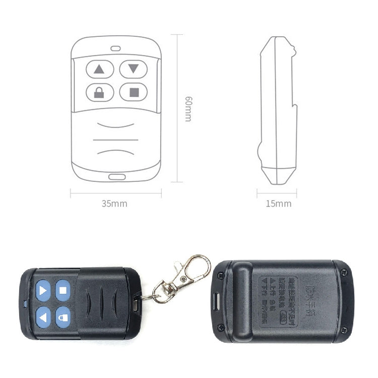 2 PCS Electric Roller Shutter Waterproof Copy Universal Remote Controller Garage Door Remote Control Key(433MHz) - Universal by buy2fix | Online Shopping UK | buy2fix