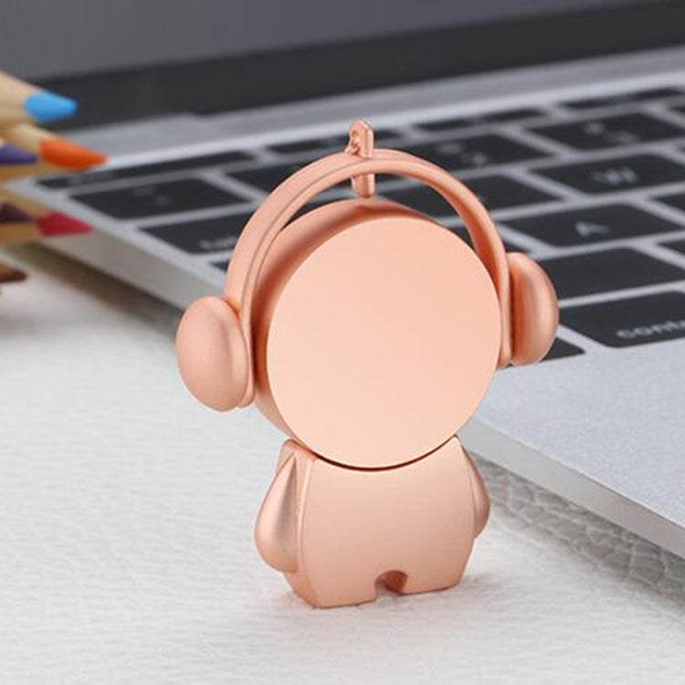 Y01 Metal Musician Car Cartoon Style U Disk, Capacity: 32GB(Rose Gold) - USB Flash Drives by buy2fix | Online Shopping UK | buy2fix